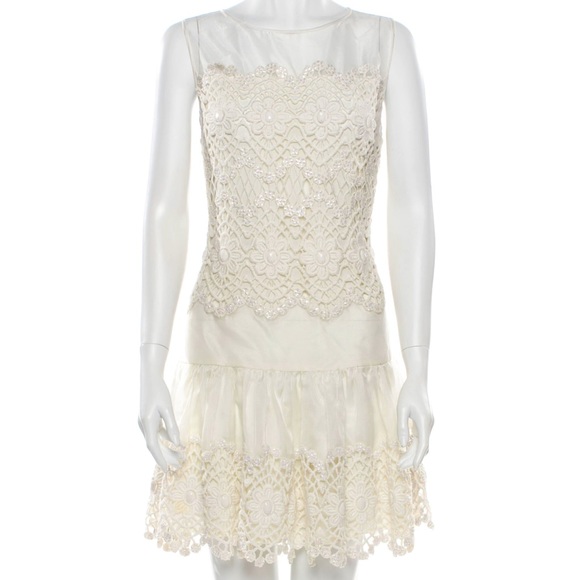 RED Valentino | Dresses | Red By Valentino White Lace Dress 46 | Poshmark